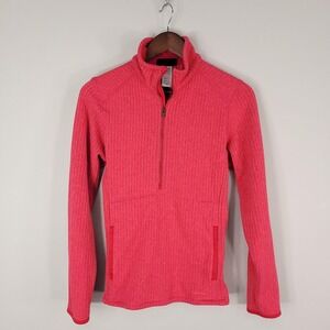 Patagonia Better Sweater Womens Pink Stripe Marsupial Pullover 1/4 Zip Outdoor